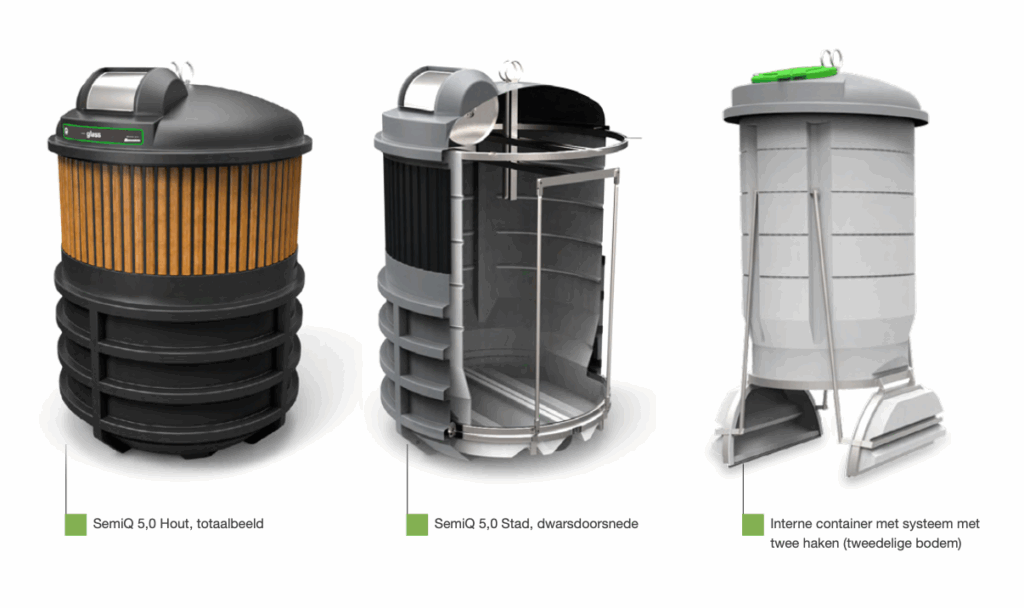 Semi-ondergrondse Containers